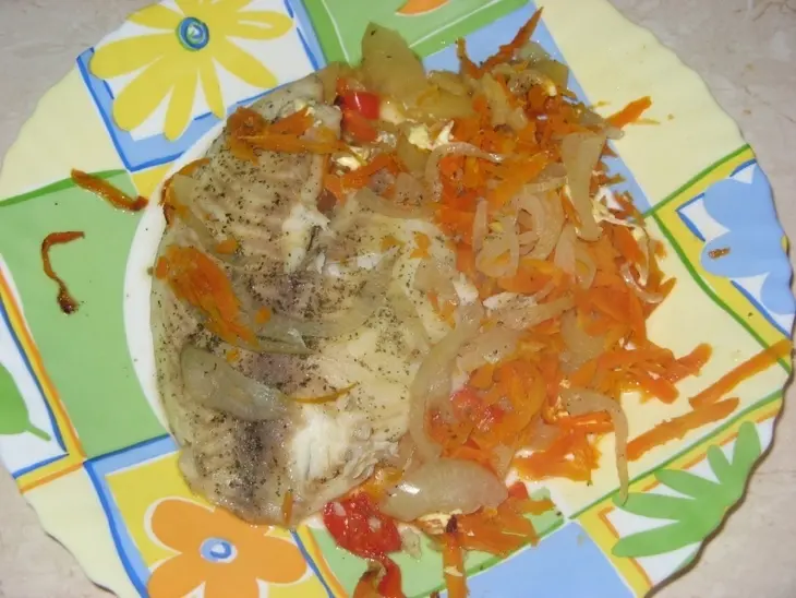 Морская курица с овощами в фольге: шаг 5