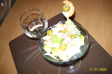 Салат из авокадо и креветок "нежно-зеленый": шаг 2