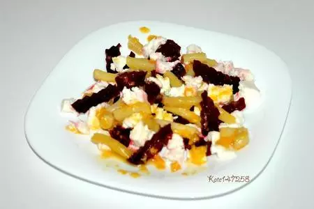 Салат с запеченной свеклой и козьим сыром.: шаг 3