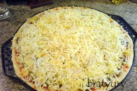 Pizza hawaii con funghi: шаг 8