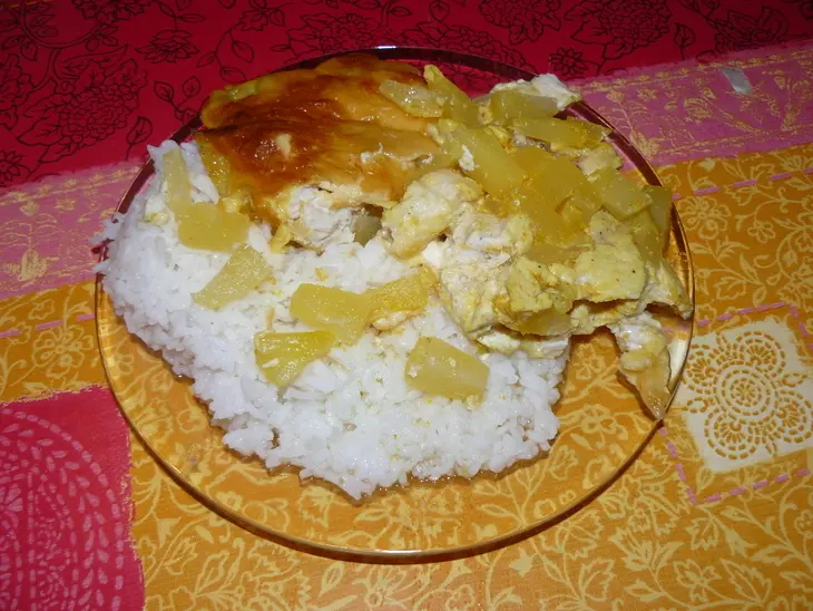 Курочка с карри и ананасами: шаг 1