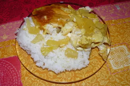 Курочка с карри и ананасами: шаг 1