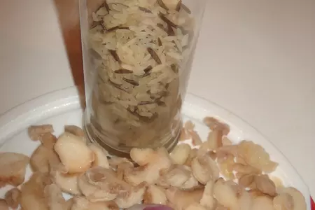Пилафи с диким рисом и шампиньонами/версия/: шаг 1