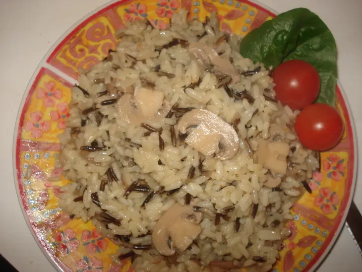 Пилафи с диким рисом и шампиньонами/версия/: шаг 2