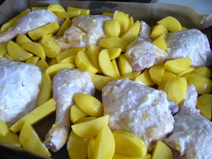 Запеченная курица с картошкой „у мамы в гостях“: шаг 4