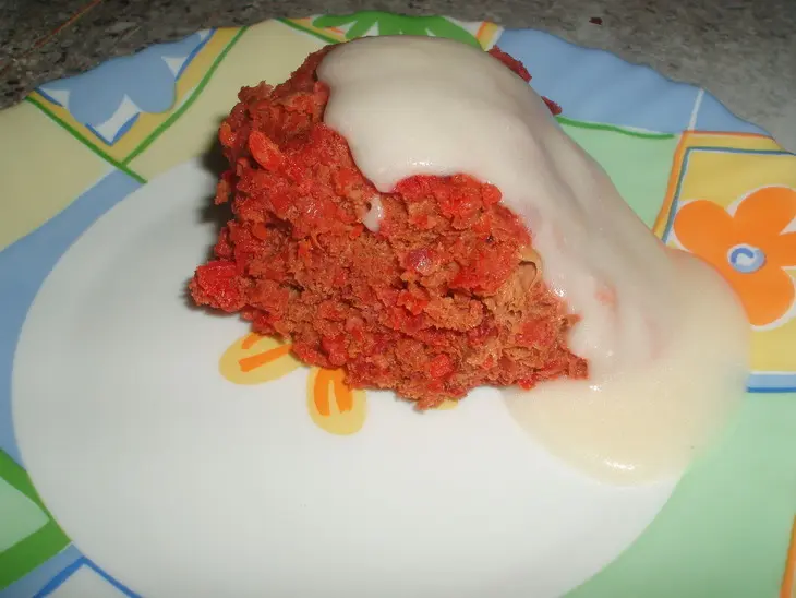 Свекольный кекс с мясом: шаг 1