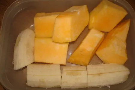 Пюре из банана,тыквы и яблочка: шаг 1