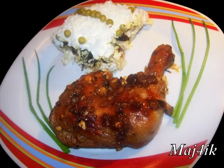 Нежная курочка с мёдом и орехами: шаг 7