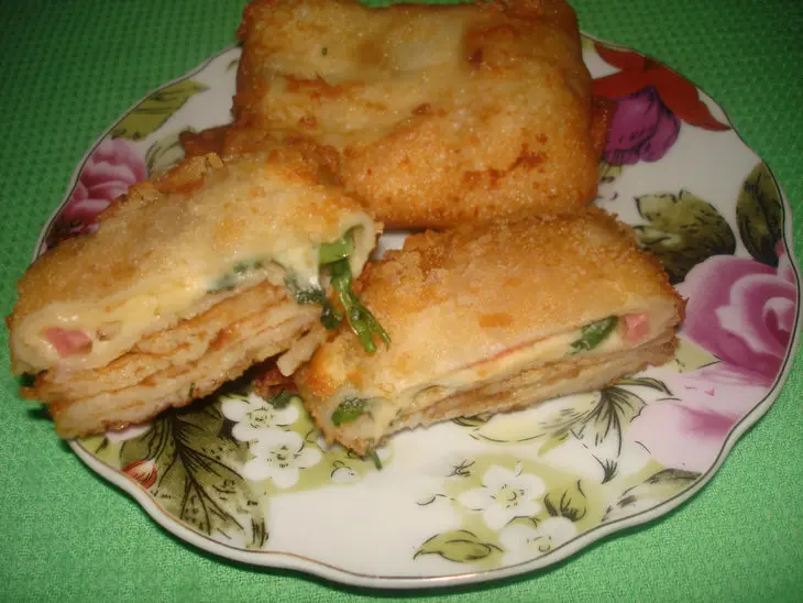 Блинчики на пиве с начинкой: шаг 3
