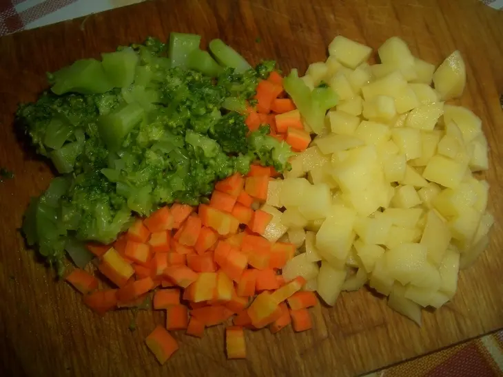 Тушеные овощи с мясом (с1 года): шаг 1