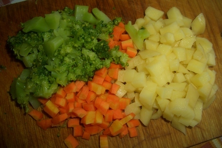 Тушеные овощи с мясом (с1 года): шаг 1