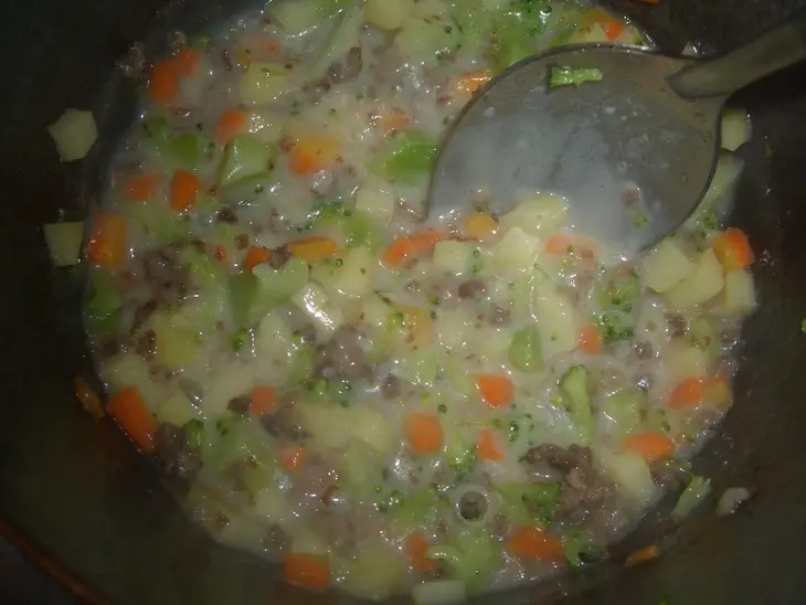 Тушеные овощи с мясом (с1 года): шаг 5