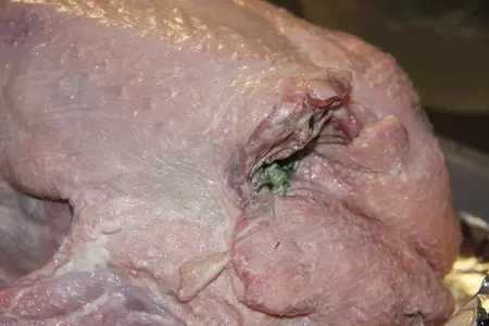 Мятный рождественский  гусь с яблоками: шаг 5