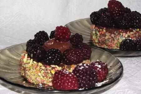 Шоколадный десерт с ромом и ежевикой: шаг 1