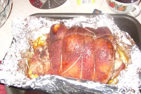 Рулет из свиного подчеревка: шаг 8