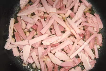 Макароны с окороком и сыром: шаг 4