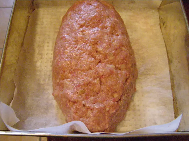 Мясной батон с яблоками(apple meatloaf): шаг 2