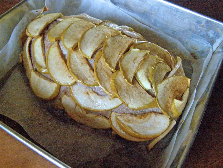 Мясной батон с яблоками(apple meatloaf): шаг 4