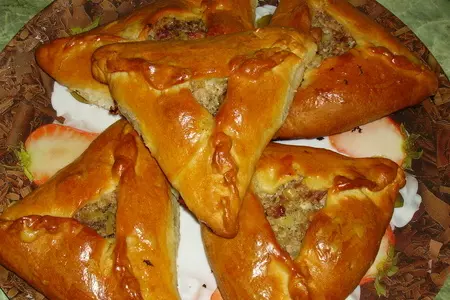 Учпочмаки (татарские треугольные пирожки): шаг 5