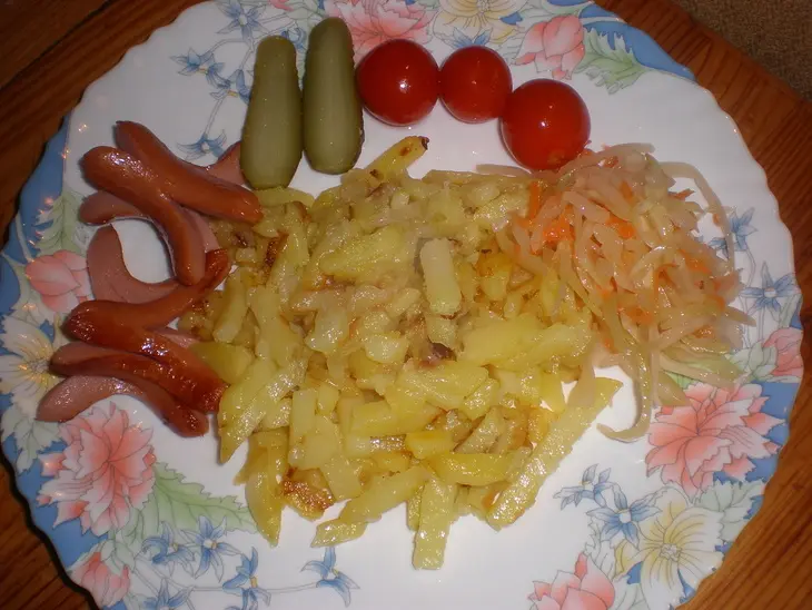Жаренный картофель с луком: шаг 5