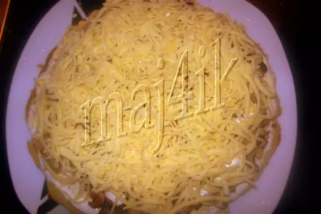 Куриный торт "грибное кольцо": шаг 7
