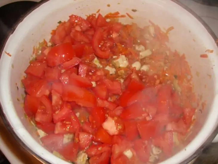 Плов рыжик с филе курицы: шаг 7
