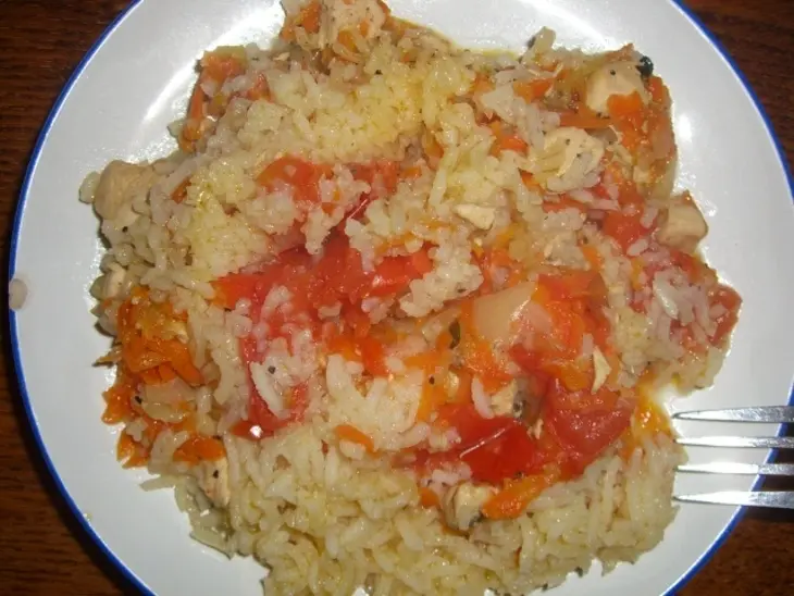 Плов рыжик с филе курицы: шаг 8