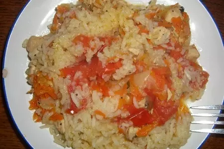 Плов рыжик с филе курицы: шаг 8