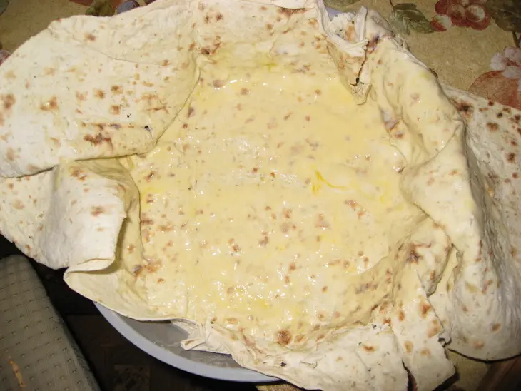 Пирог из лаваша с сыром: шаг 5
