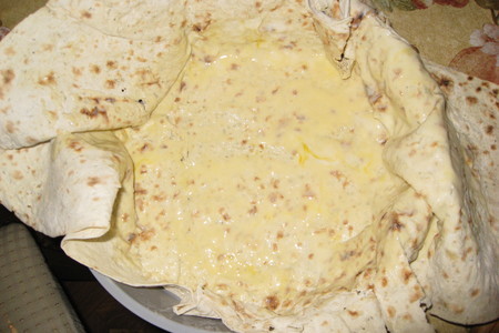 Пирог из лаваша с сыром: шаг 5