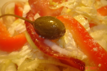 Салат из пекинской капусты с сыровяленым мясом: шаг 1