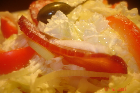 Салат из пекинской капусты с сыровяленым мясом: шаг 3