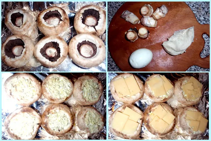 Фаршированные грибочки: шаг 1