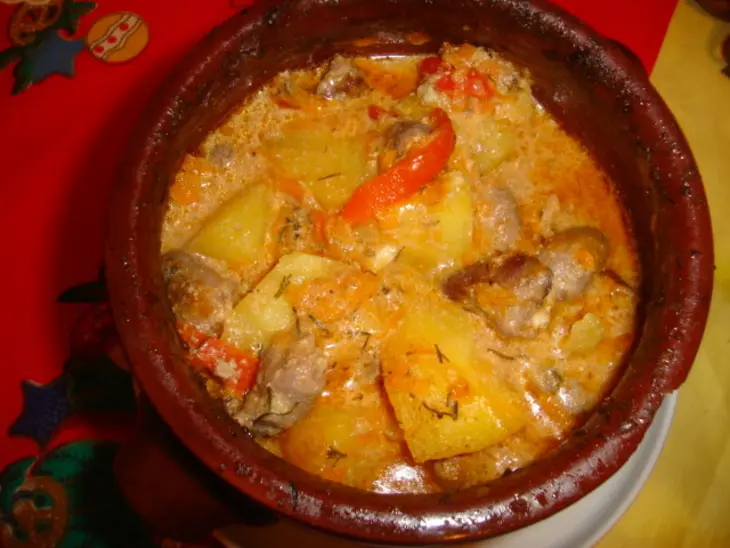 Сердечки с овощами в горшочках: шаг 1