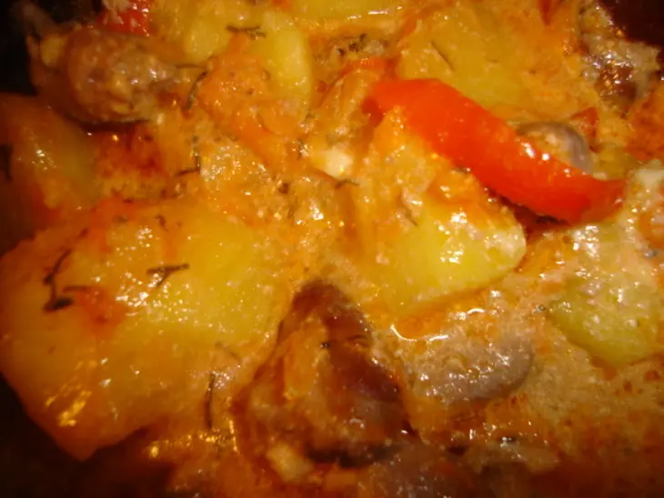 Сердечки с овощами в горшочках: шаг 2