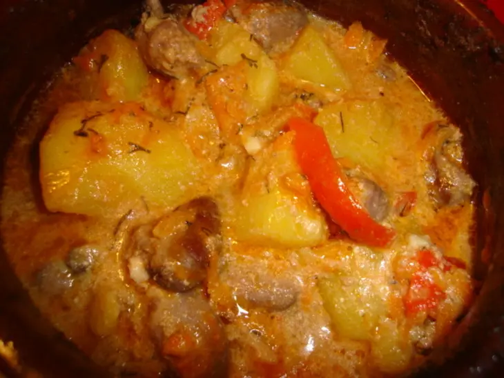 Сердечки с овощами в горшочках: шаг 3