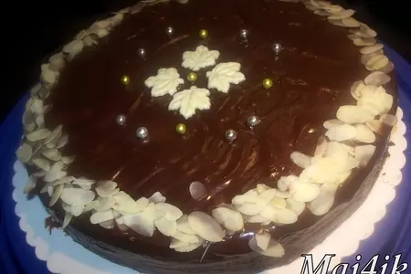 Торт "шоколадно-вишнёвая сказка" (и снова влажно и нежно, да с ореховой ноткой ): шаг 7