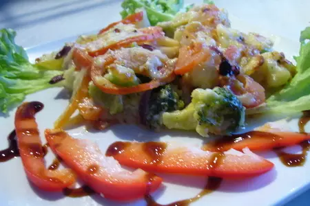 Фарфалле с песто, запеченные с овощами под соусом бешамель: шаг 8