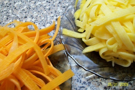 Спагетти-волна с овощами: шаг 2