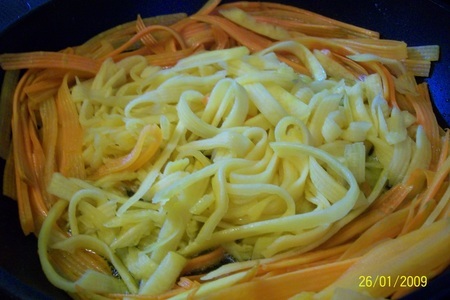 Спагетти-волна с овощами: шаг 4