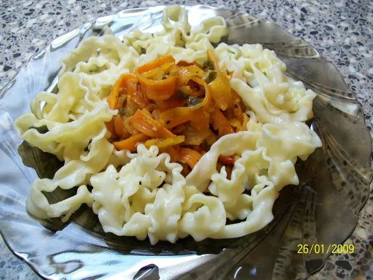 Спагетти-волна с овощами: шаг 5