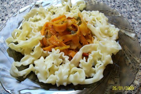 Спагетти-волна с овощами: шаг 5