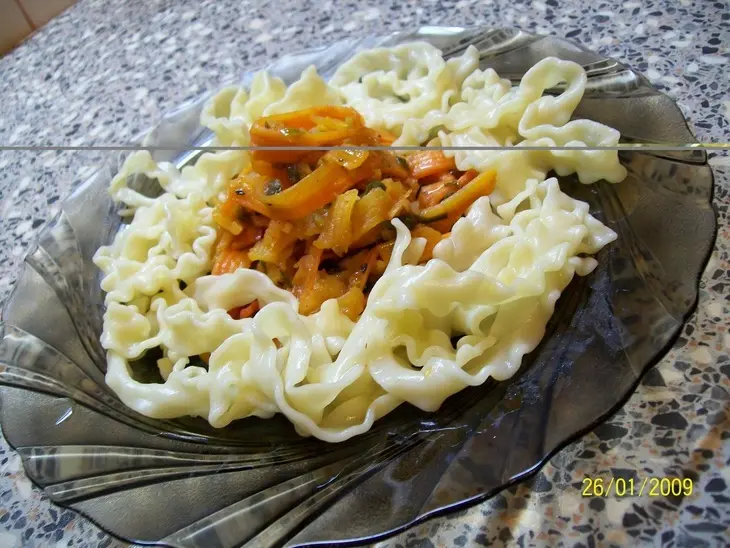 Спагетти-волна с овощами: шаг 6