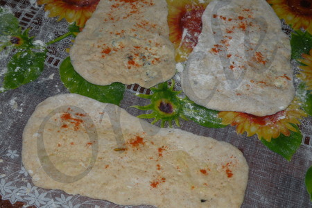 Индийские лепешки (хлеб) – nan bread ( с начинками): шаг 2