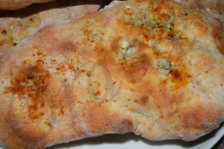 Индийские лепешки (хлеб) – nan bread ( с начинками): шаг 4