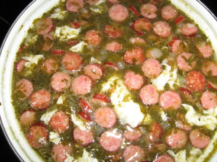 Суп из щавеля с колбасками: шаг 6