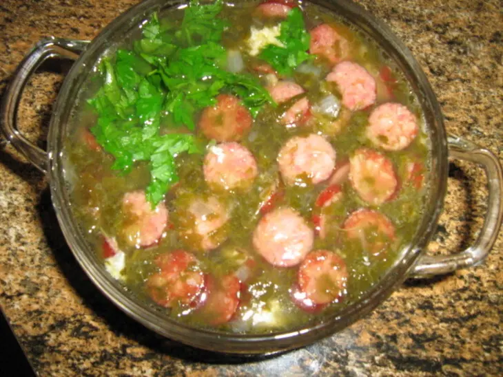 Суп из щавеля с колбасками: шаг 7