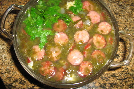 Суп из щавеля с колбасками: шаг 7