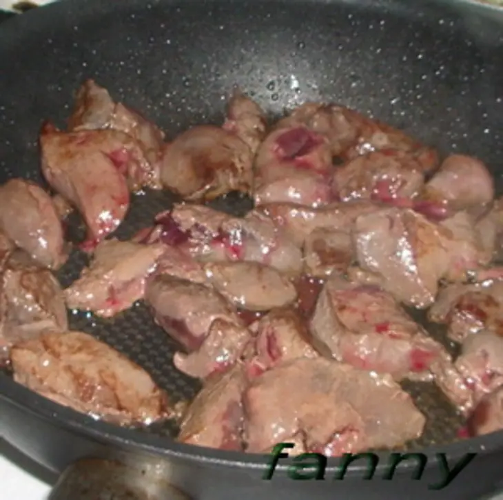 Жаркое из гусиной (куриной) печенки: шаг 2