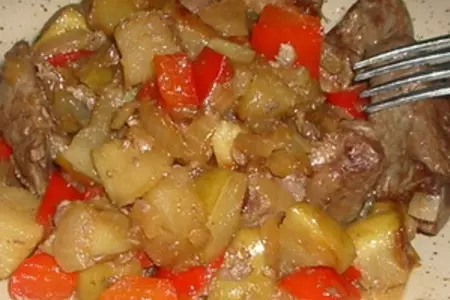 Жаркое из гусиной (куриной) печенки: шаг 4
